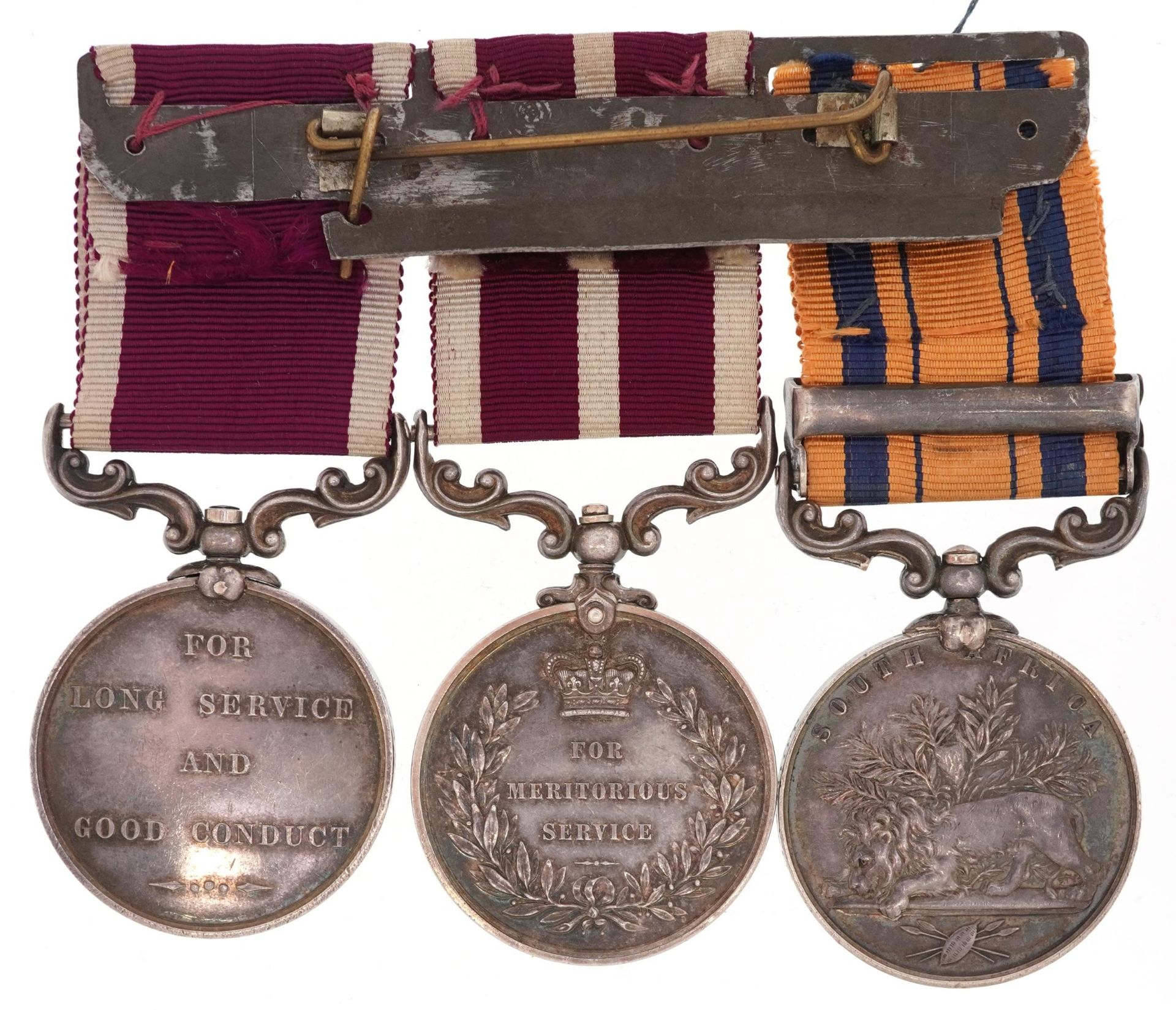 Victorian British military medal group with Meritorious Service, Long Service and Good Conduct - Image 3 of 8