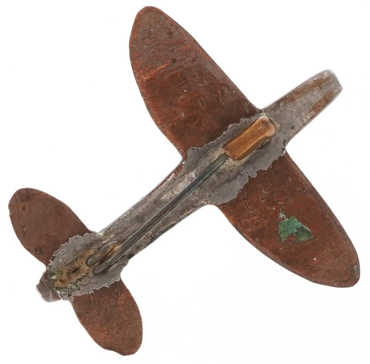 World War II RAF interest Spitfire Fund pin brooch, 3cm wide - Image 2 of 2