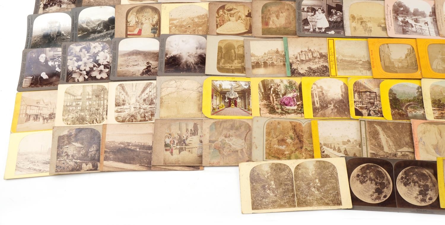 Selection of stereoscopic view cards, some American, including car manufacturing, Europe cards, - Bild 4 aus 7