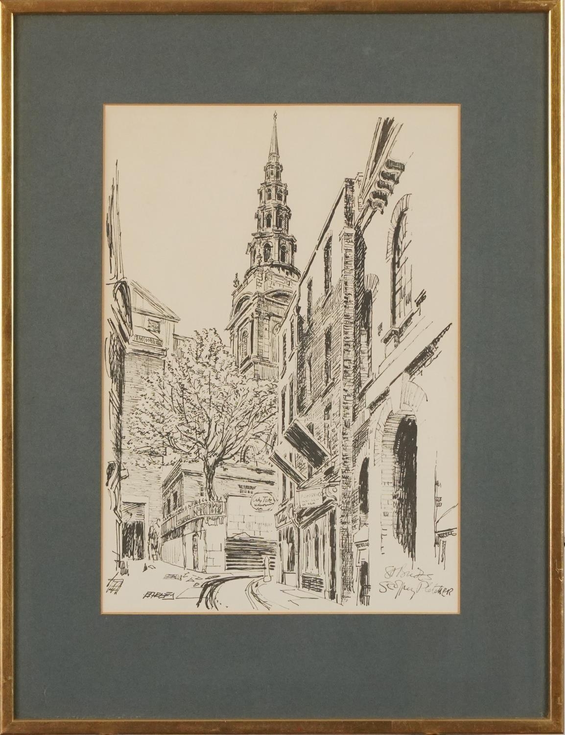 L S Fletcher - Eight prints of London scenes including St Lawrence Jewry, St Ethelburga within - Bild 34 aus 42