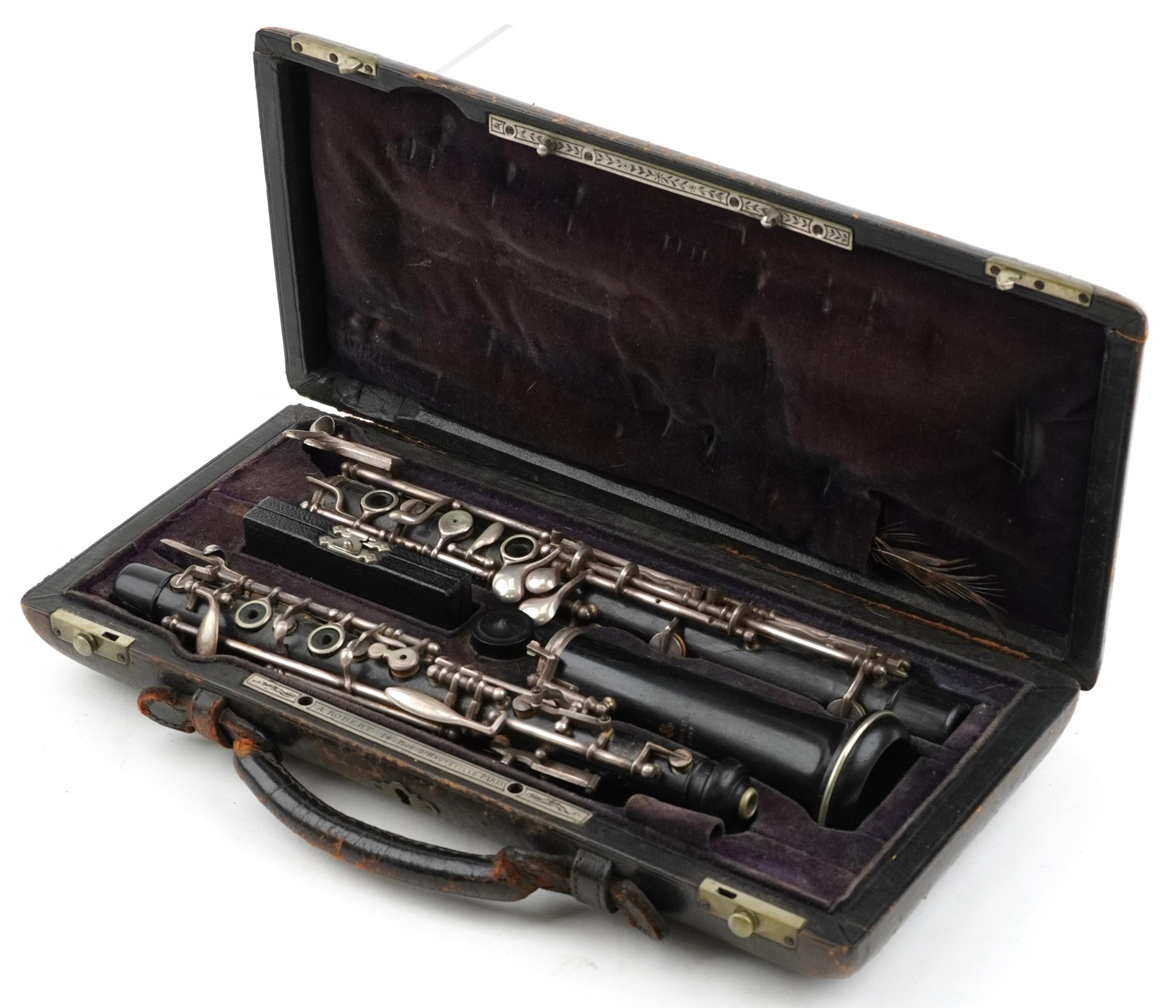 French cased clarinet, A Robert Paris, 14 Rue de Hauteville - Image 8 of 8