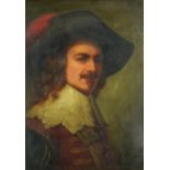 Charles Beatson - A Royalist, oil on wood panel, mounted in a gilt frame, 35cm x 25cm excluding