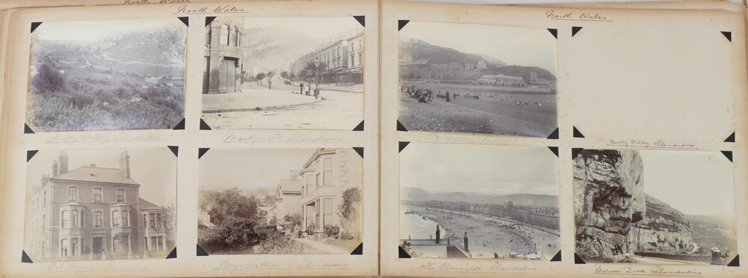 Early 20th century black and white photographs arranged in an album including Staffordshire, - Image 38 of 40