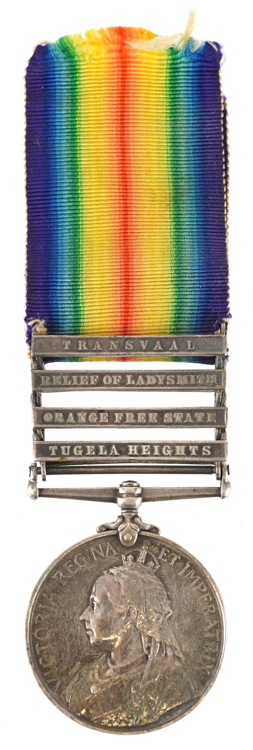 Victorian British military South Africa medal awarded to GNR.G.FITCH.R.F.A with Transvaal Relief - Image 2 of 5