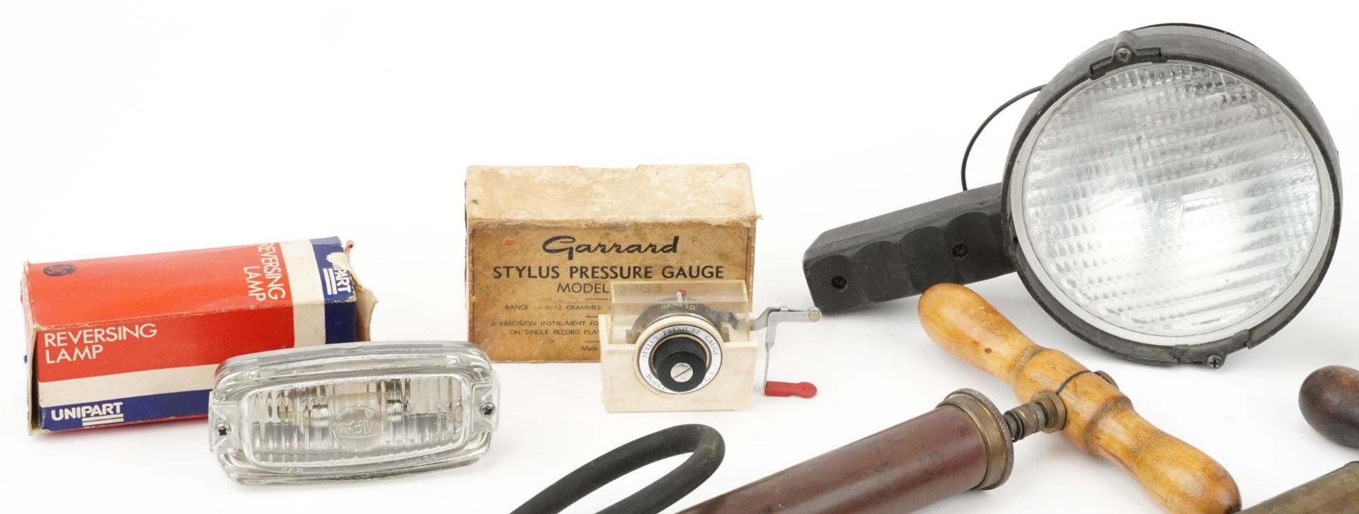 Vintage and later automobilia collectables including various pumps, Garrard Stylus pressure gauge - Image 2 of 5