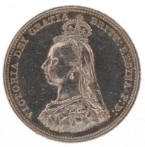 Victorian 1887 silver shilling