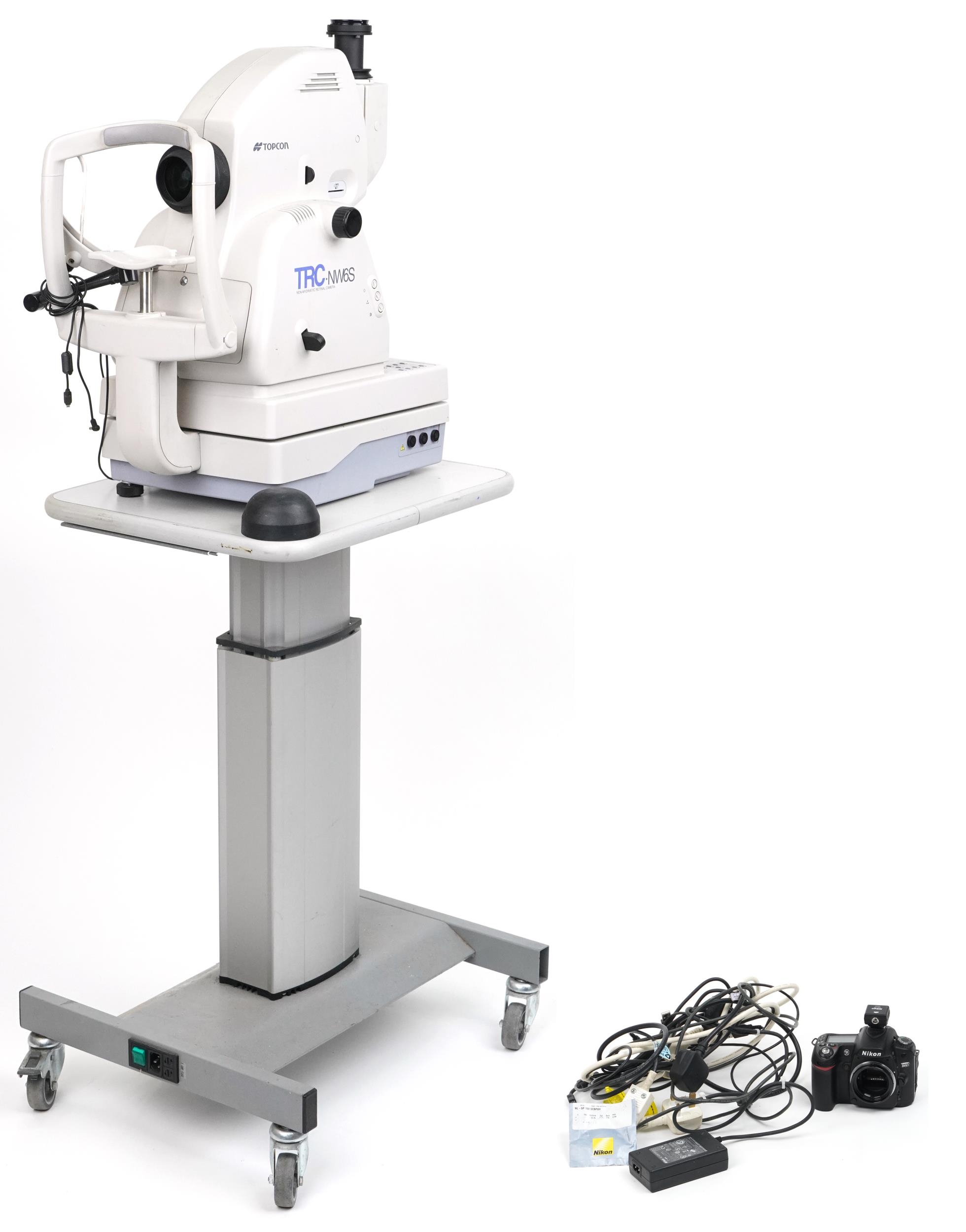 Topcon TRC NW6S Non-Mydriatic retinal camera on electric rise and fall table with Nikon D80 camera - Image 2 of 3