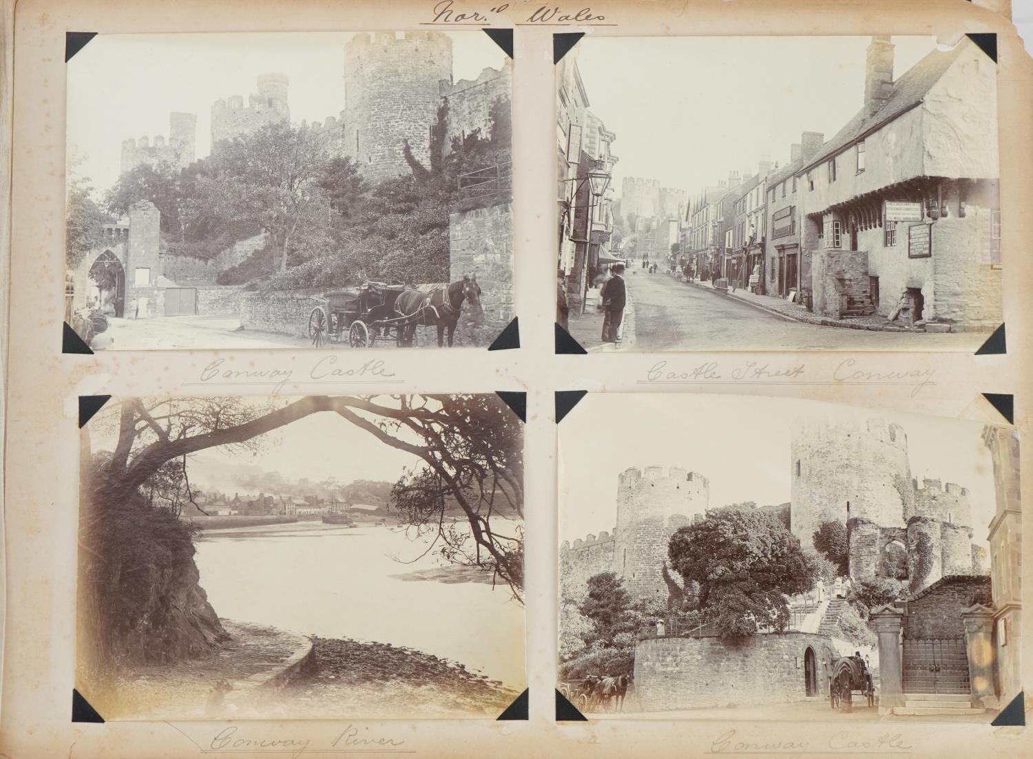 Early 20th century black and white photographs arranged in an album including Staffordshire, - Image 26 of 40