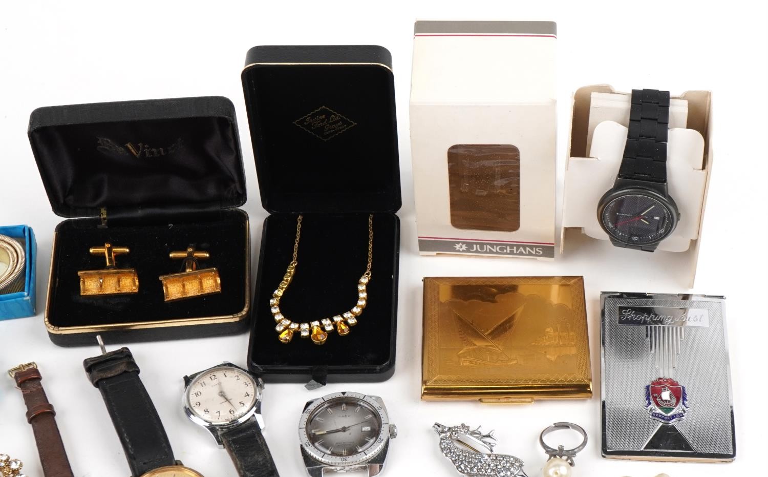 Vintage and later costume jewellery and wristwatches including necklaces, brooches and cufflinks - Image 3 of 5