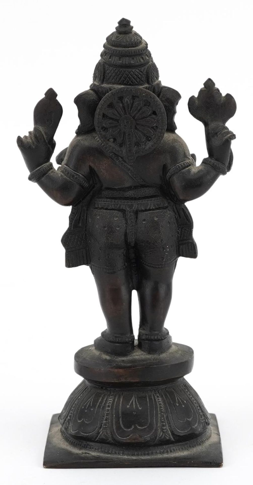 Indian patinated bronze statue of goddess Ganesha, 16cm high - Image 4 of 7