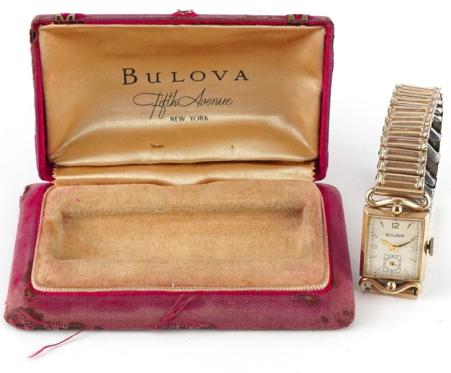 Bulova, ladies gold plated and stainless steel manual wind wristwatch with box having subsidiary - Bild 2 aus 10