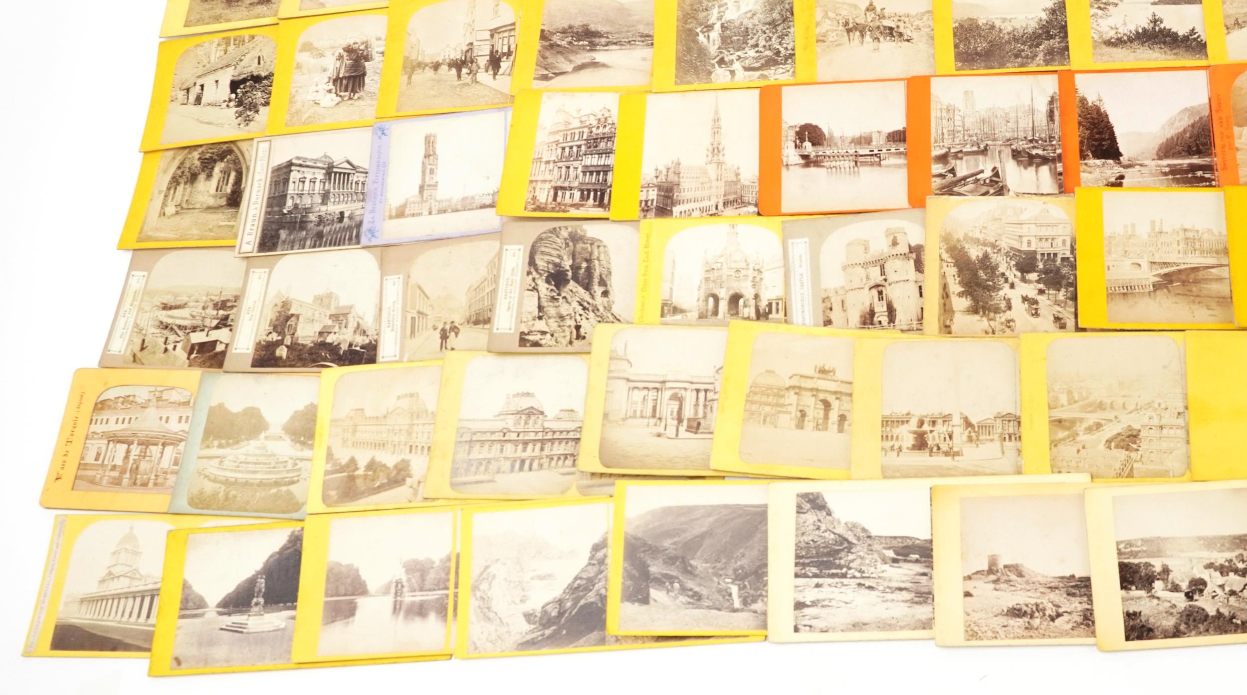 Approximately two hundred stereoscopic view cards including harbour scene, Switzerland, Ireland - Bild 4 aus 7