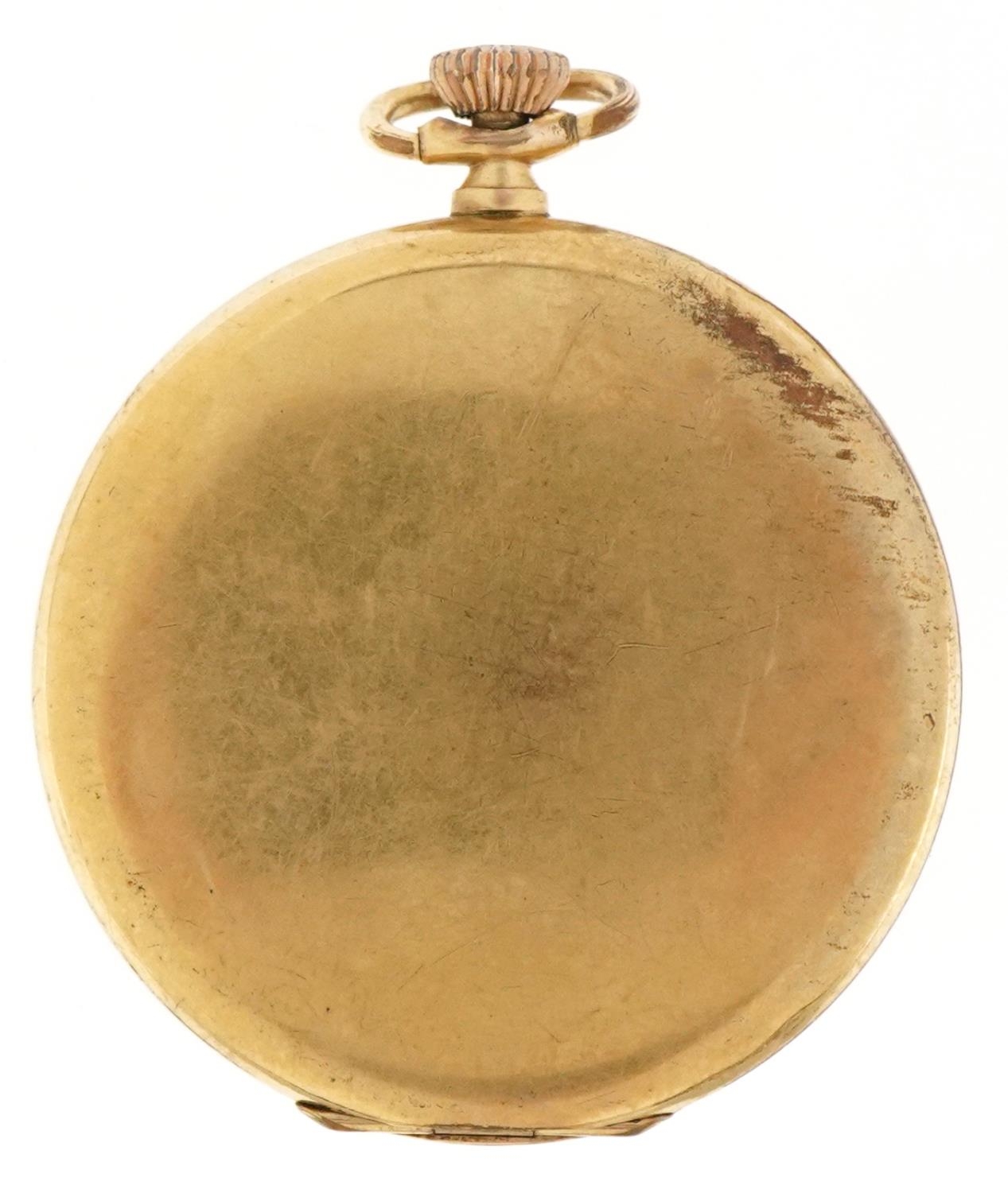 Sackville, Art Deco gold plated open face keyless pocket watch having silvered and subsidiary - Image 2 of 4