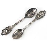 Two Rolex Bucherer silver plated advertising teaspoons, each 10.5cm in length