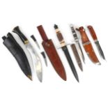 Four edged weapons including a Gurkhas knife, the largest 40cms