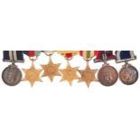 British military World War II dress medals including Africa Star with North Africa bar
