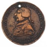 George III bronze commemorative medal, He who has run his course.......
