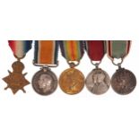 British military World War I military dress medals including 1914-15 Star