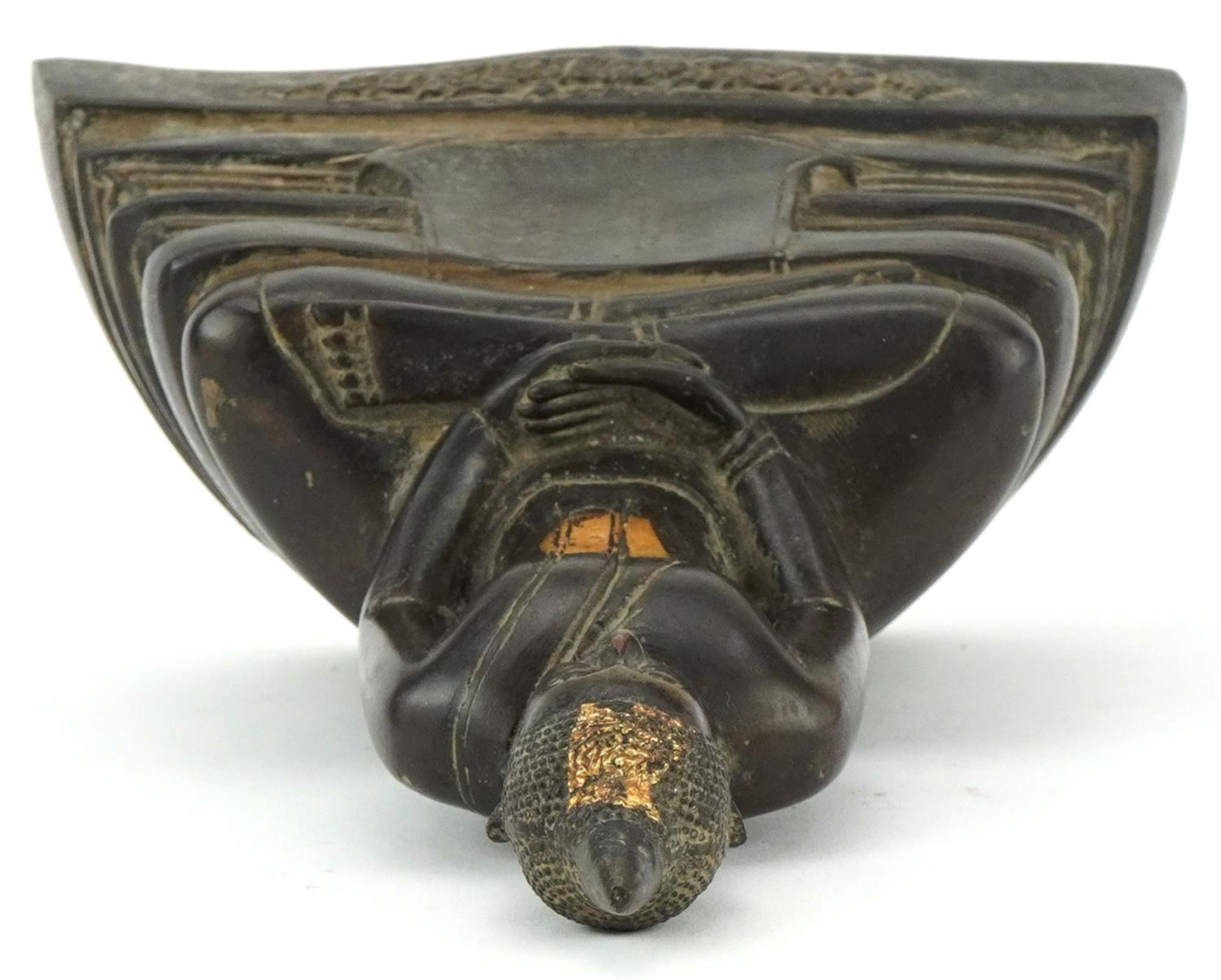 Oriental gilt bronze Buddha, 24cm high - Image 7 of 8