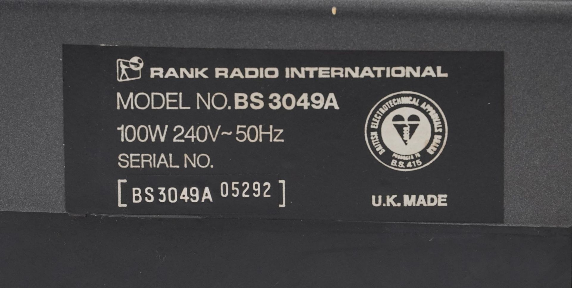 Vintage Bush 1500 audio system with Garrard 630S turntable, 69cm wide - Bild 5 aus 5