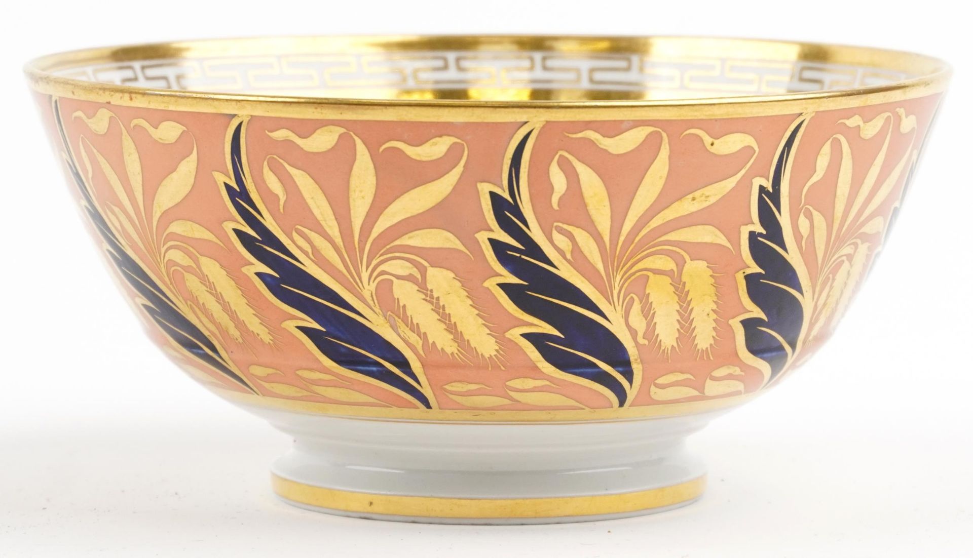 Worcester Barr Flight & Barr peach ground tableware gilded with catkins and foliage, comprising milk - Image 16 of 28
