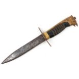 Italian Fascist military interest Youth Movement dress dagger with double edged steel blade, 27.