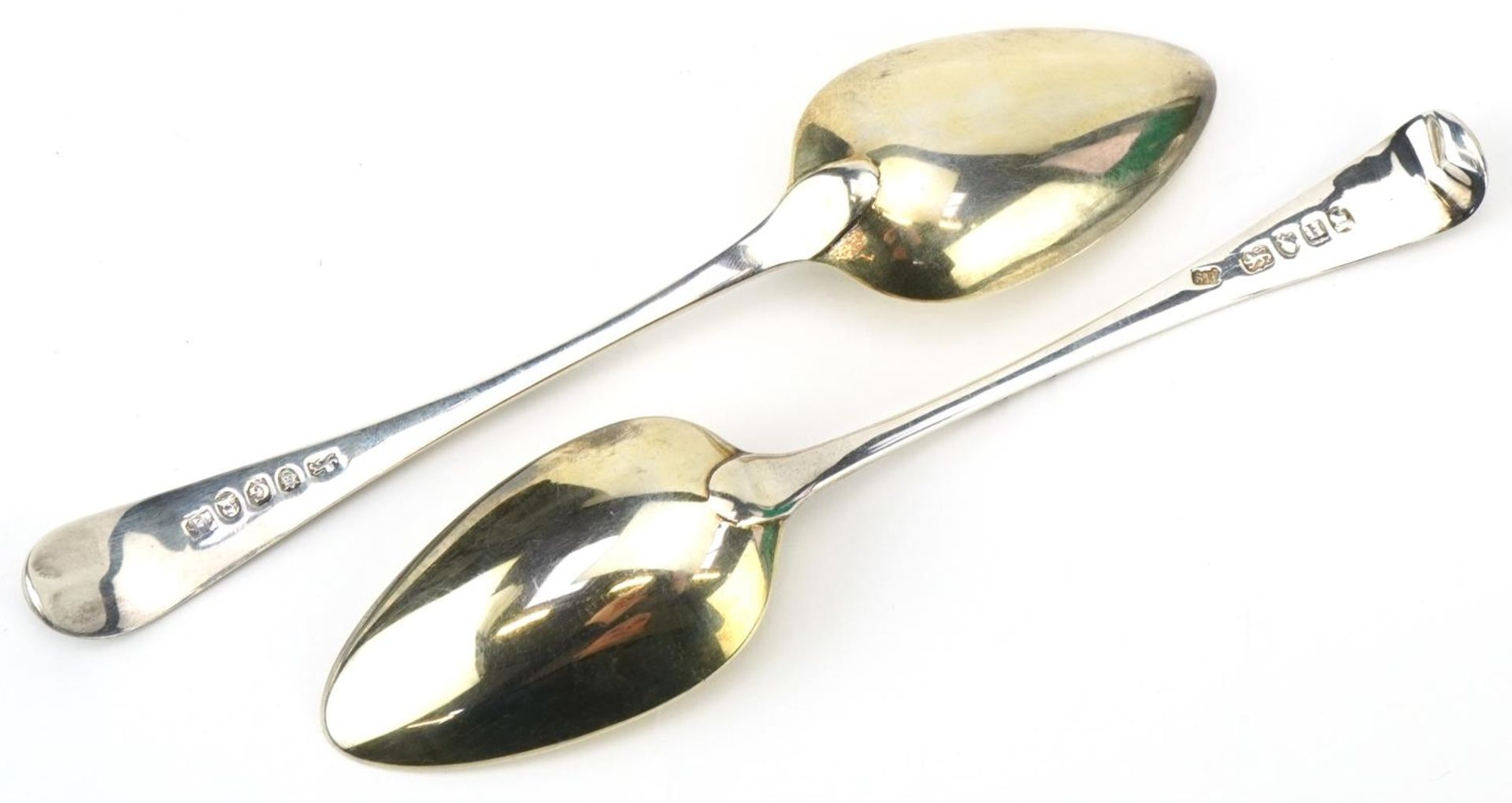 Matched set of six George III silver spoons housed in a Jays Oxford Street London jeweller's case, - Bild 4 aus 6
