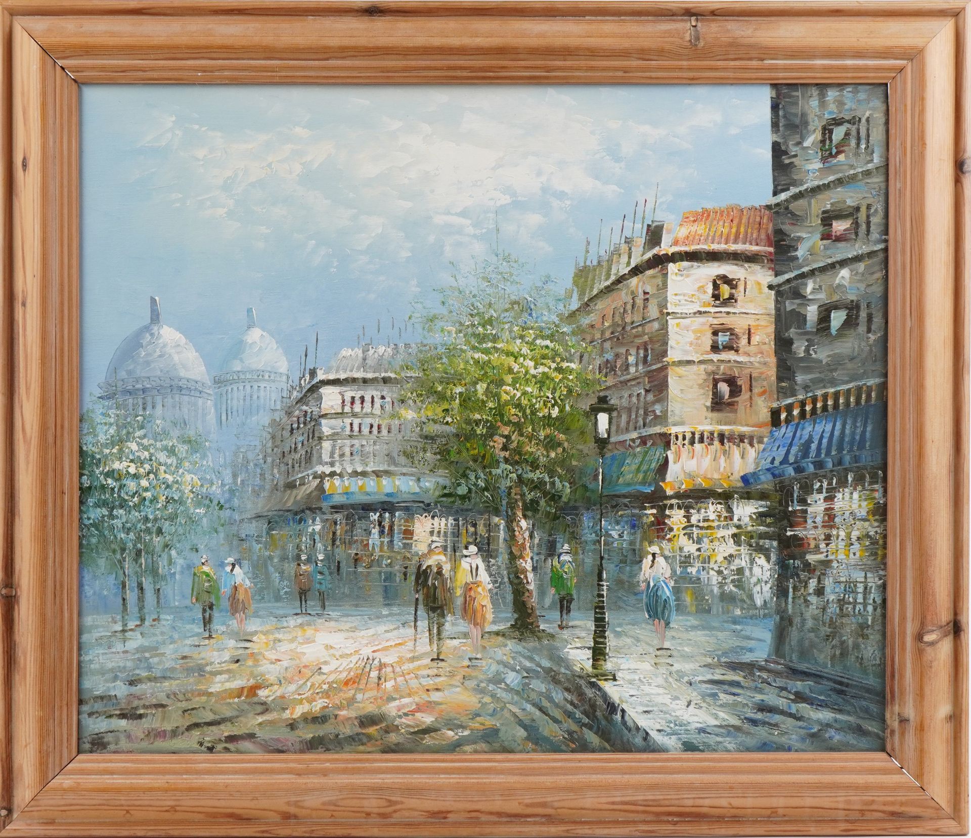 Burnett, two Parisian street scenes - oil on canvas, each framed, the largest 60cm x 50cm - Image 3 of 14