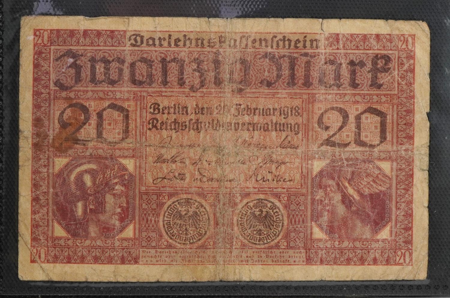World banknotes arranged in an album including Bank of Scotland twenty pounds, Kenya, Indonesia - Image 8 of 10