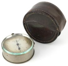F H Steward, 406 Strand London stopwatch with silvered dial possible military connection, housed