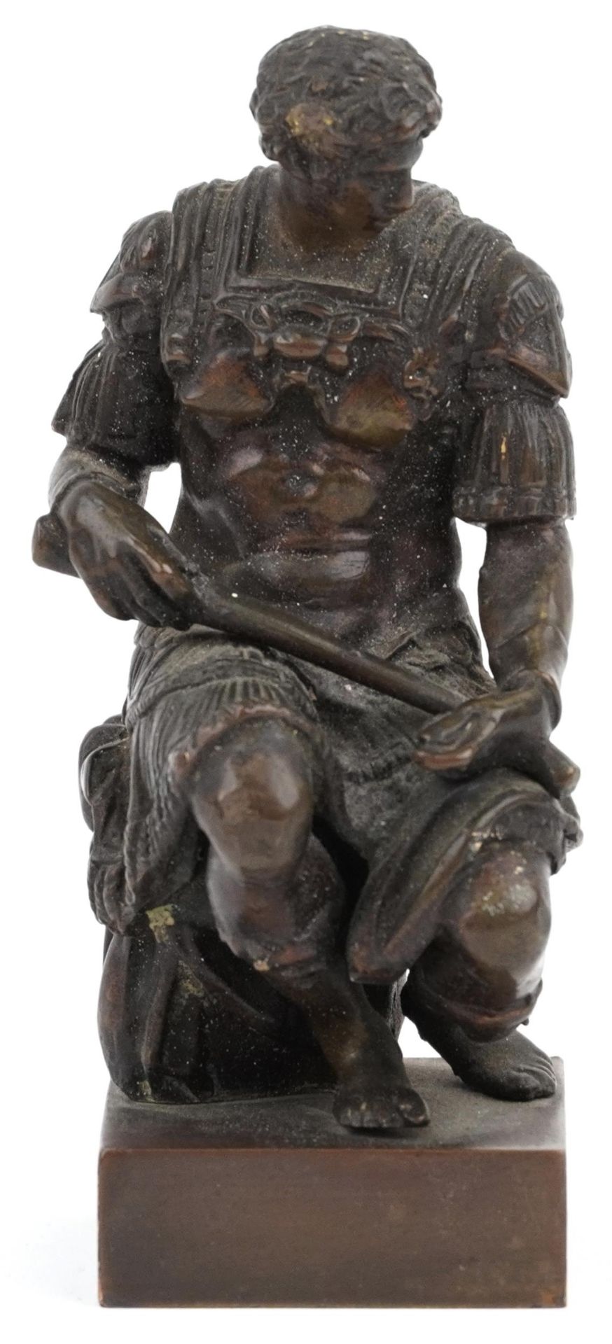 Bronze statue of a seated Julius Caesar, 13cm high - Bild 2 aus 4