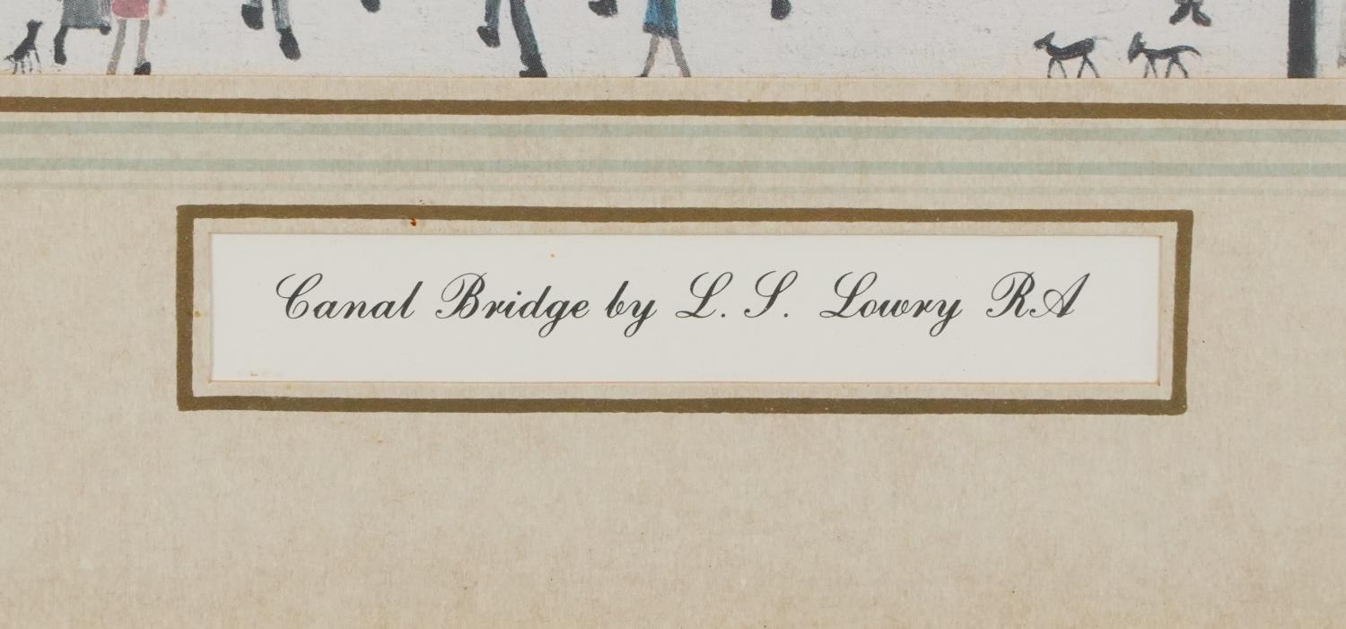 After Laurence Stephen Lowry - Canal Bridge and Laying a Foundation, two vintage prints in colour, - Image 4 of 11