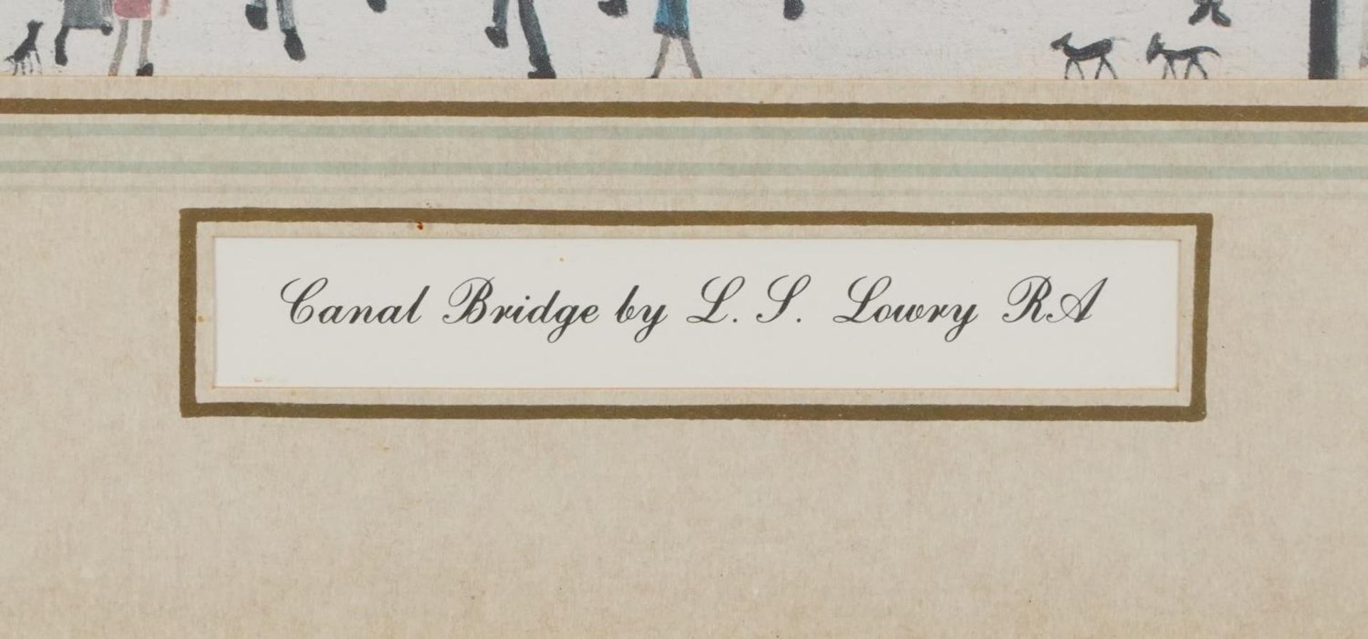 After Laurence Stephen Lowry - Canal Bridge and Laying a Foundation, two vintage prints in colour, - Bild 4 aus 11