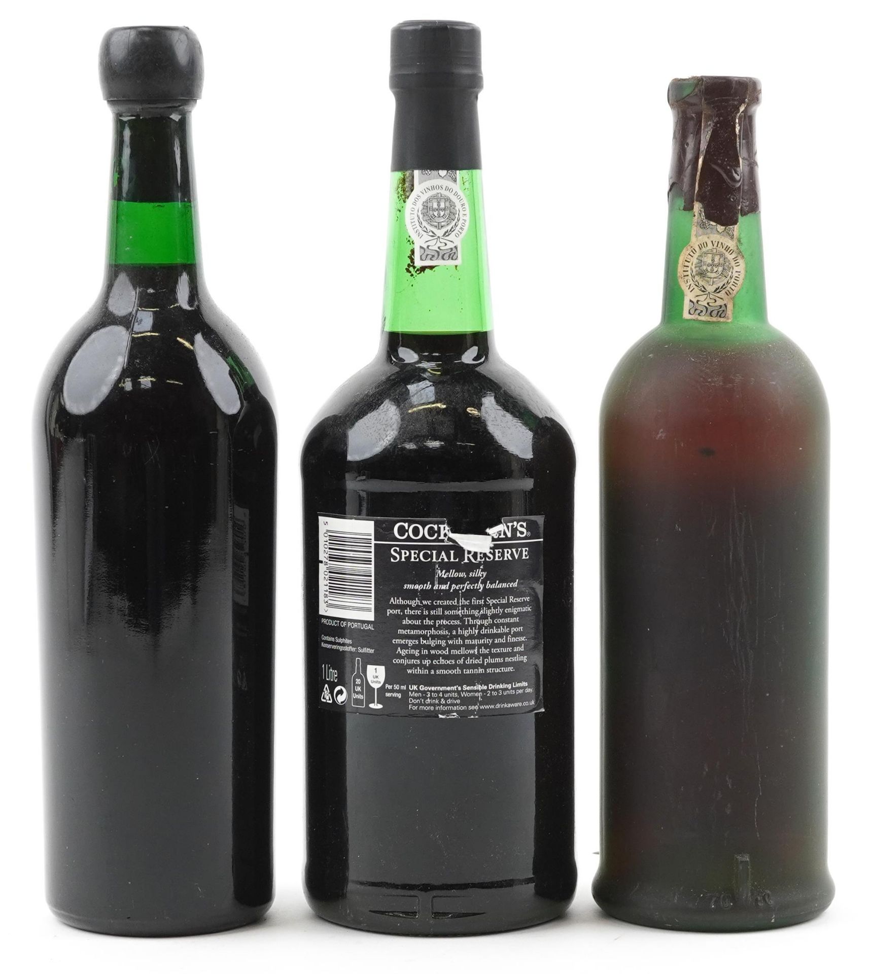 Three bottles of port comprising Taylor's 20 Years Old Tawny port, Cockburn's Special Reserve and - Image 2 of 2