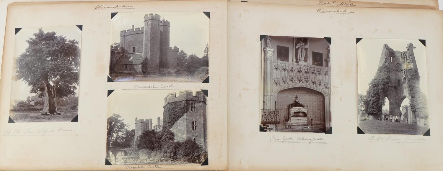 Early 20th century black and white photographs arranged in an album including Staffordshire, - Image 5 of 40