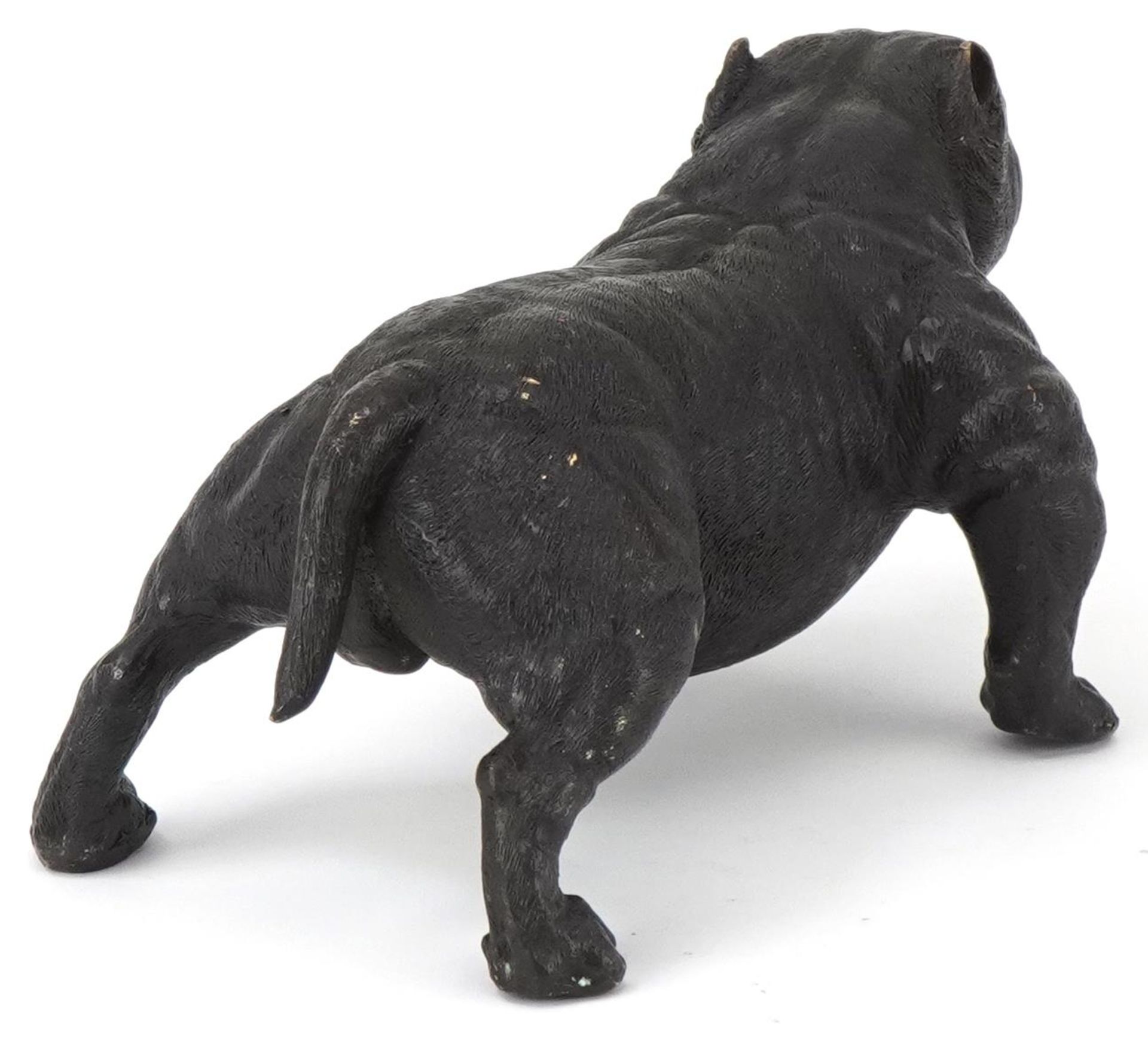 Patinated bronze study of a British Bulldog, 20cm in length - Image 2 of 4