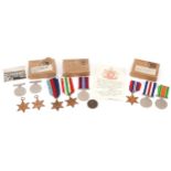 British military interest World War II medals awarded to R C Wrixen including Africa Star, medals