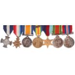 British military World War I dress medals including Distinguished Service Cross