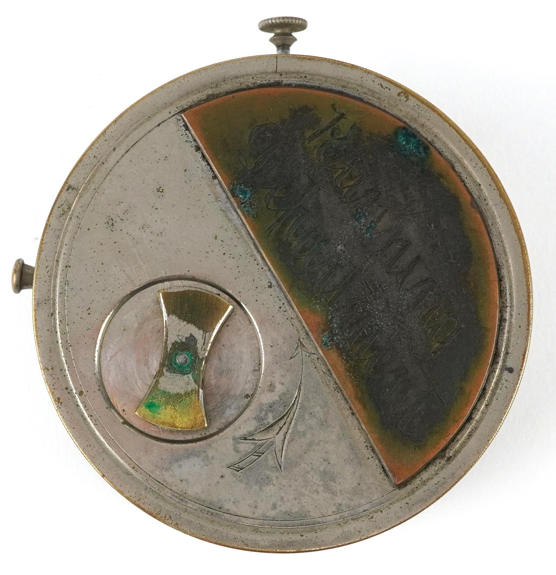 F H Steward, 406 Strand London stopwatch with silvered dial possible military connection, housed - Image 4 of 6