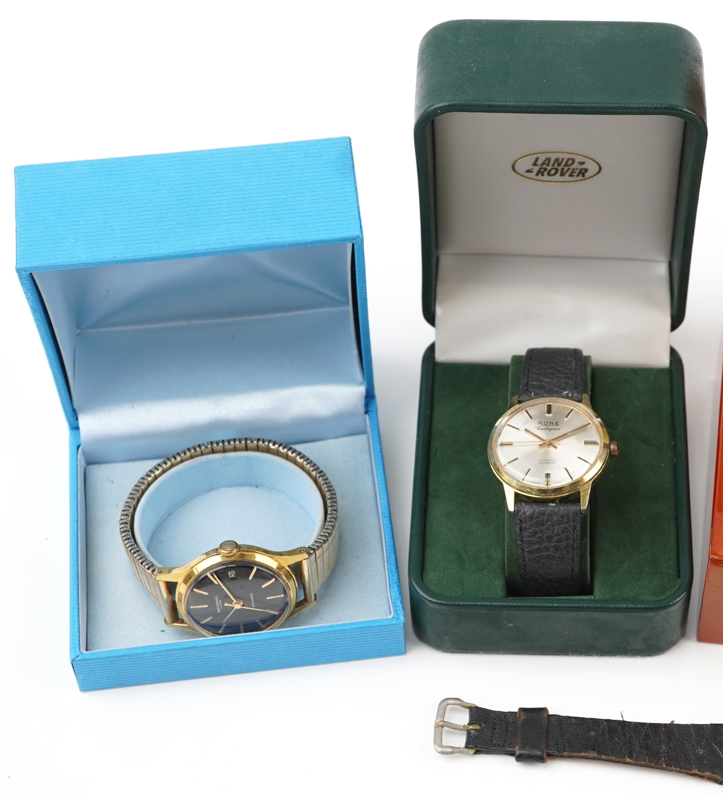 Six vintage gentlemen's wristwatches comprising Regency, Sekonda, Ingersoll, Rone, Tegrov and Timex, - Bild 2 aus 3