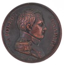 Napoleon Bonaparte bronze Commemorative medal, surrender on the HMS Bellerophon 1815