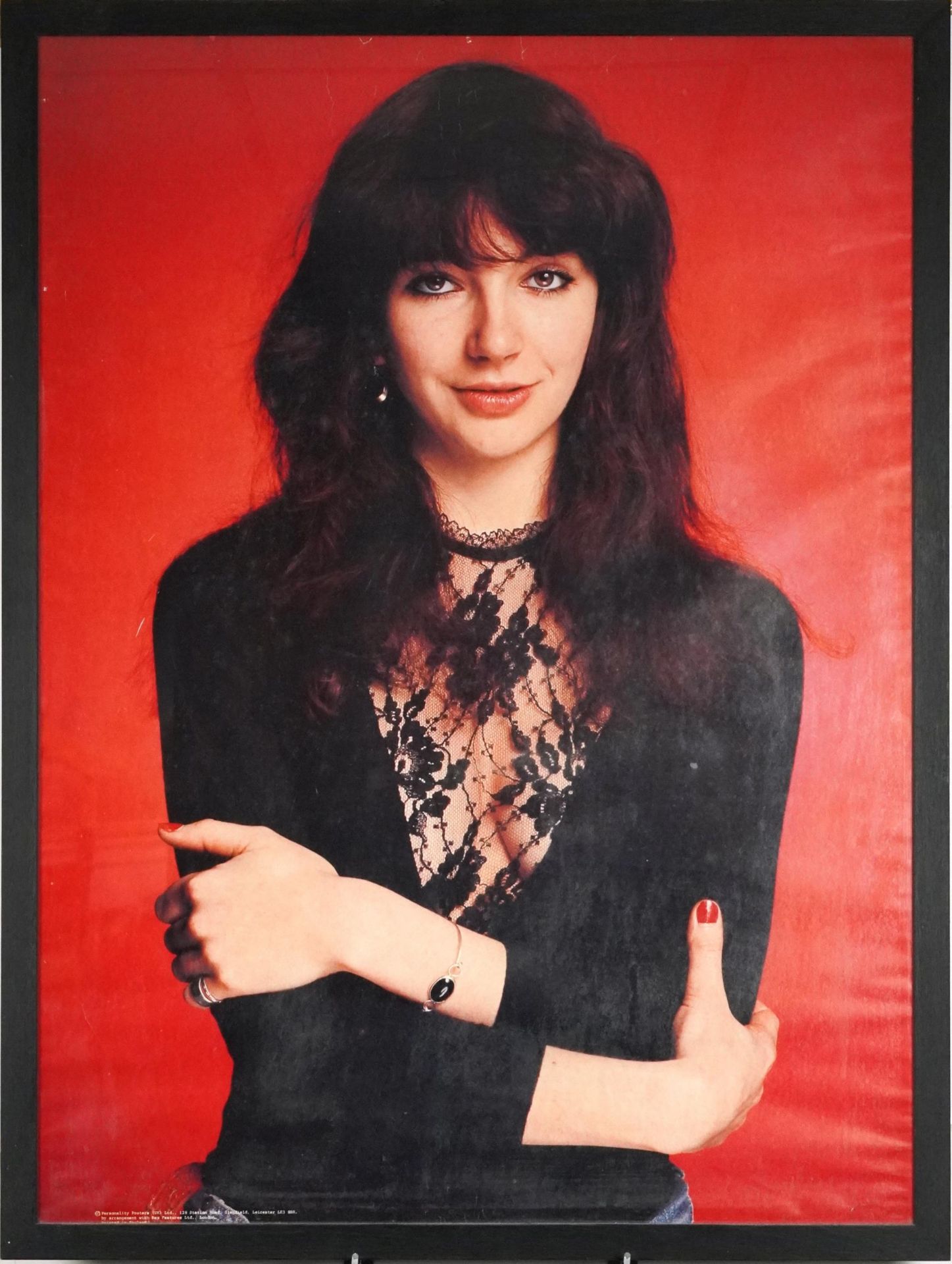Kate Bush memorabilia comprising three posters, one framed and vintage badges, the largest 95cm x - Image 9 of 14
