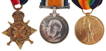 British military World War I medals awarded to CPL G.J.VAUGHAN. RE
