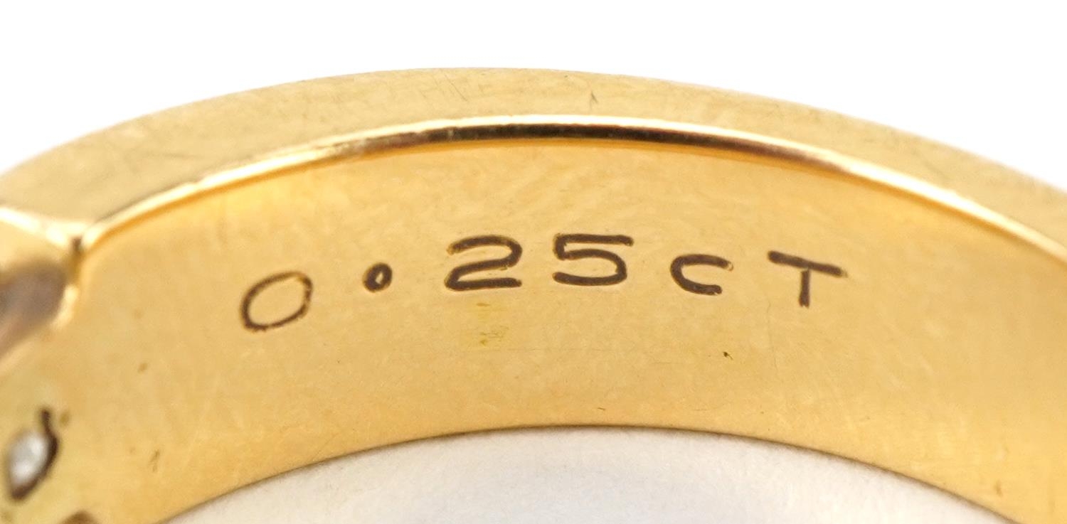 18ct gold princess cut diamond ring, the diamond approximately 0.25 carat, size N/O, 8.5g - Image 4 of 6