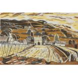 D Raiseu - Farmhouse with outbuildings, pencil signed limited edition print in colour, mounted and