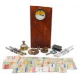 Railway interest collectables including carriage key, signal, various train tickets, West Box Loop