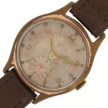 Smiths, gentlemen's Smiths Deluxe manual wind wristwatch having silvered and subsidiary dials with