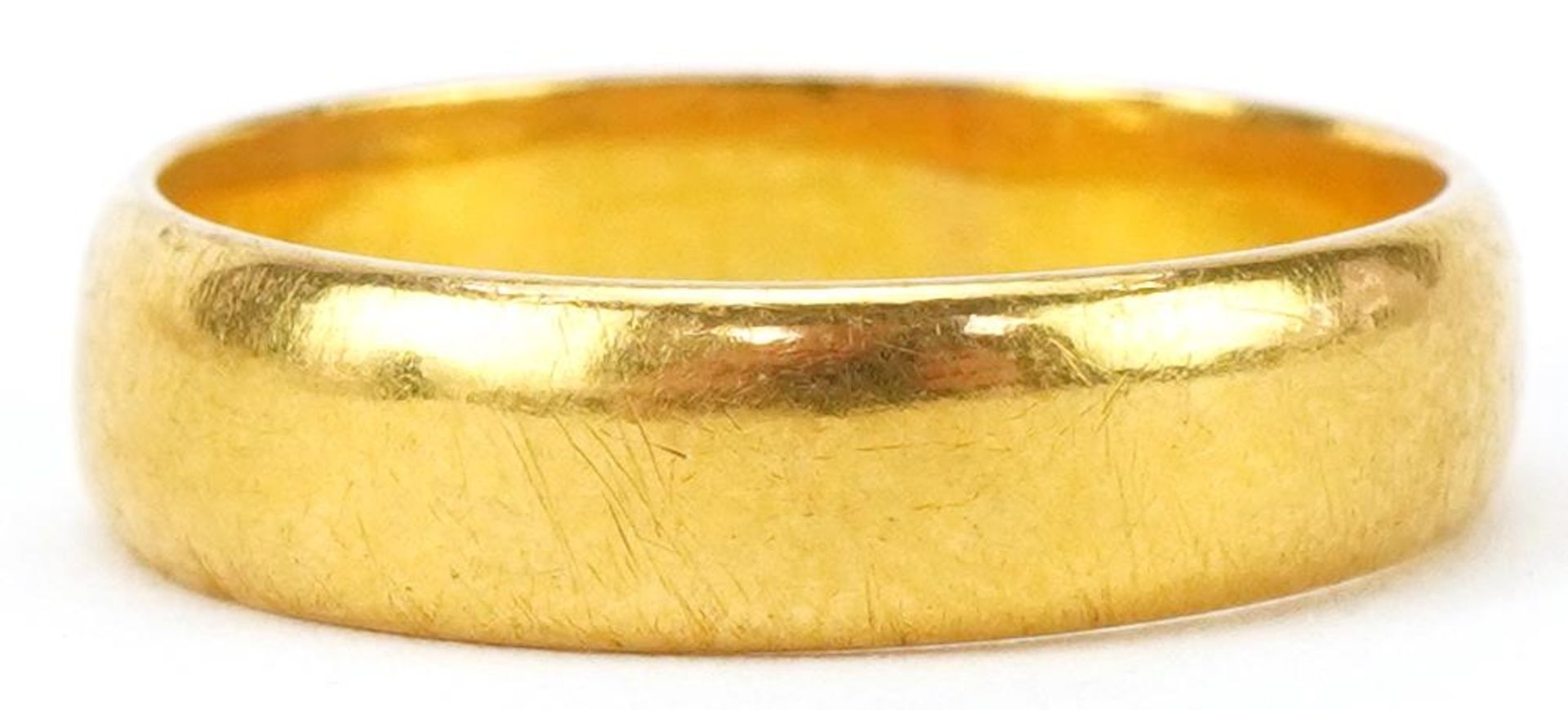 22ct gold wedding band, size N, 5.2g - Bild 2 aus 4