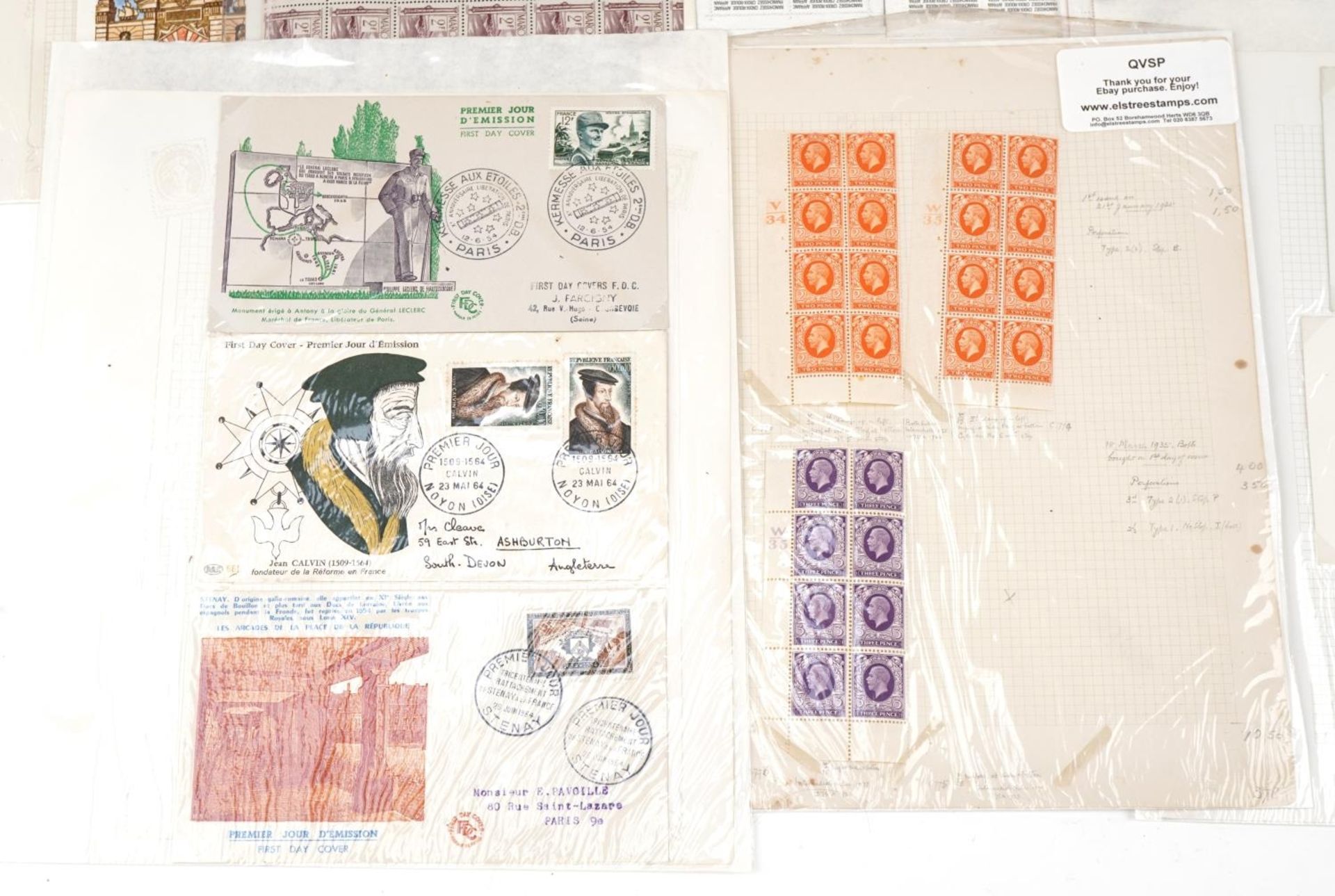 British and world stamps, stamp booklets and first day covers including 1966 Paris Car Exposition, - Bild 4 aus 9