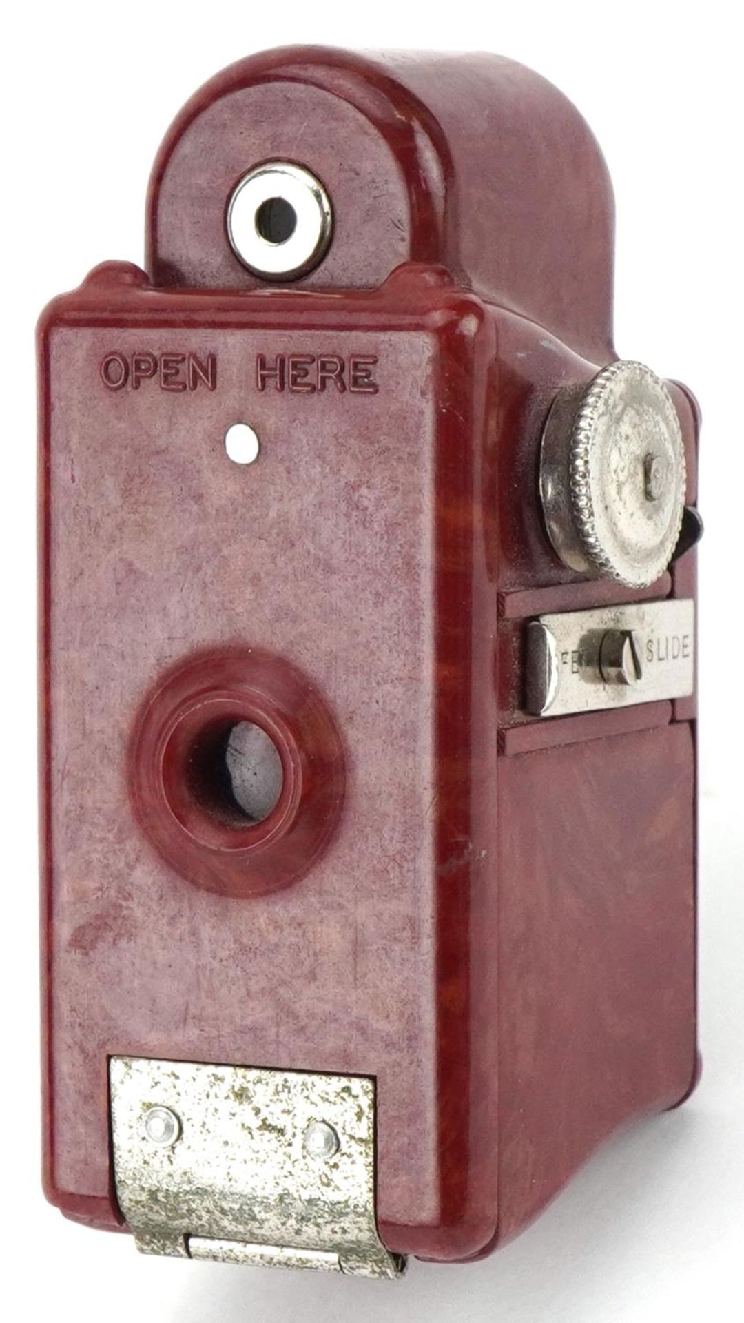 Burgundy Coronet Midget camera, 6cm high - Bild 2 aus 4